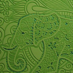 N6 Elephant  636 sav-zöld, vonalas jegyzetfüzet